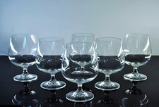 ANTIQUE 6 LARGE TASTING GLASSES CRYSTAL BLOW MODEL CRYSTAL ARCHES