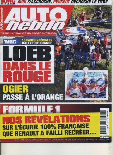 Auto hebdo 1825 10 2011 - hebdo, n°1825