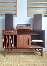 Meuble vinyles noyer Larsen LA