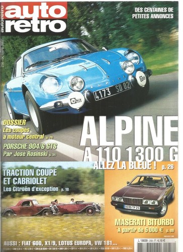 Auto retro 258 alpine - retro, n°258