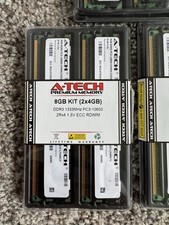 A-Tech 8GB KIT (2x4GB) DDR3 1333MHz PC3-10600 2Rx4 1.5v ECC RDIMM Server Ram