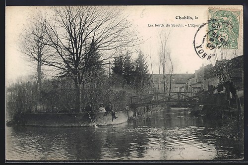 Cpa chablis les bords - cpa, du