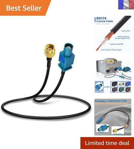 Câble antenne 30cm fakra - câble,