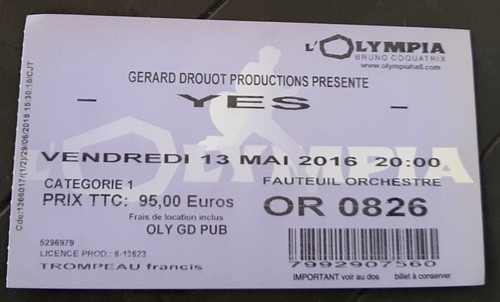 Ticket billet used - billet, place