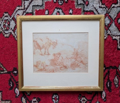 Dessin ancien sanguine - dessin,