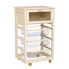 Chariot à pain en bois avec