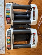 Powerblock Urethane 90 Handles Grips Set With 4 Adder Weights 2.5 Pounds Each