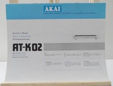 NOTICE MANUEL ORIGINAL OPERATING INSTRUCTIONS AKAÏ AT-K02 TUNER RADIO HIFI 