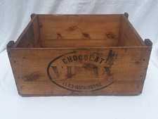 Large Antique Wooden Advertising Box - Chocolate VINAY Ivry Sur Seine