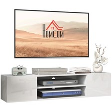 HOMCOM Meuble TV 140x30x30cm