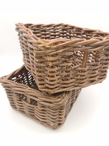 Lot paniers osier tressé - 2,