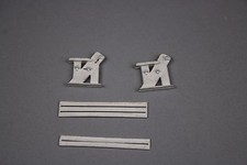 W802 Gecomodel Model Train 150 17 Public Bench Metal White 4.5*0.8cm 