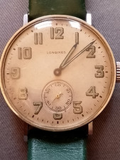 Vintage 1940s LONGINES STAINLESS STEEL WATCH - 35mm  Working.