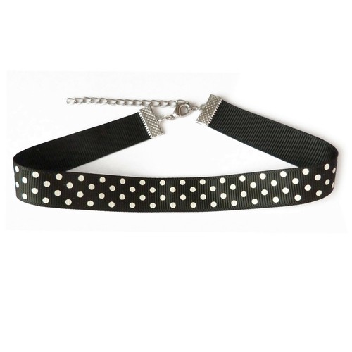 Collier ras cou polka - collier,