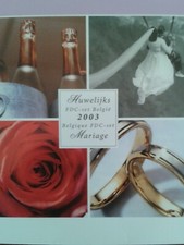Belgique Coffret Officiel BU 2003 8 pièces + Médaille Mariage 