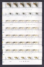 [TG10189] Belgium Nice Lot Buzin Birds Printing date strips MNH ** SUPERB