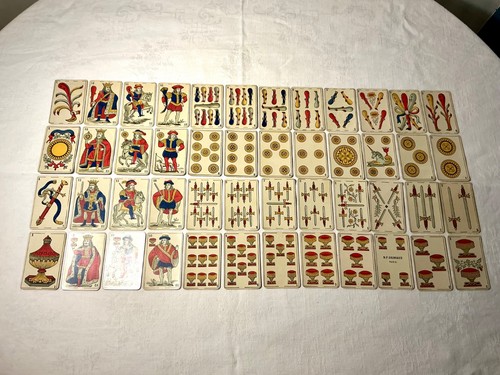 Ancien jeu cartes espagnol - ancien,
