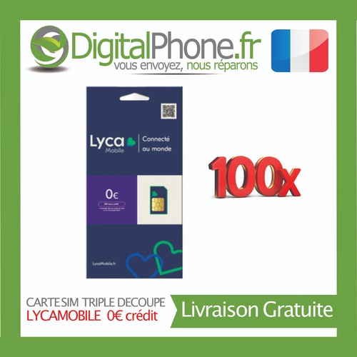 X100 cartes sim lycamobile - x100,