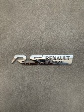 Logo Monogramme RS Renault Sport Pour Clio Mégane Twingo Chrome