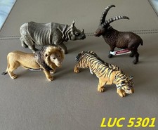 LOT DE 4 ANIMAUX MINIATURES SCHLEICH DIFFÉRENTS ET NEUFS
