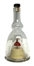 1970s Animated Ballerina Musical BOTTLE" BOWL RED DRESS