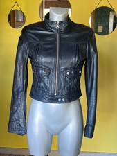 blouson court cuir d'agneau