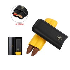 Galiner Cuir 2 Tubes Cigares Porte-étuis Cave Cigares Portable Coffret Cadeau
