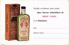 PC ADVERTISEMENT SYRUP FAMEL BRUSSELS BELGIUM MEDICATION (a41281)