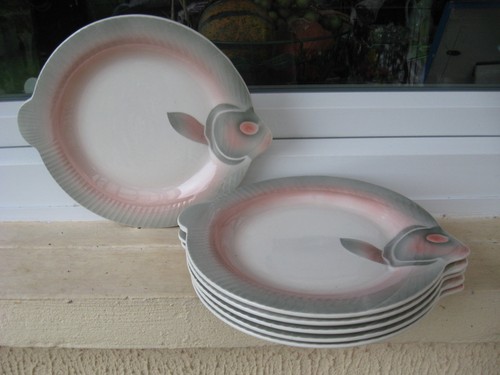 Assiettes poisson - assiettes,