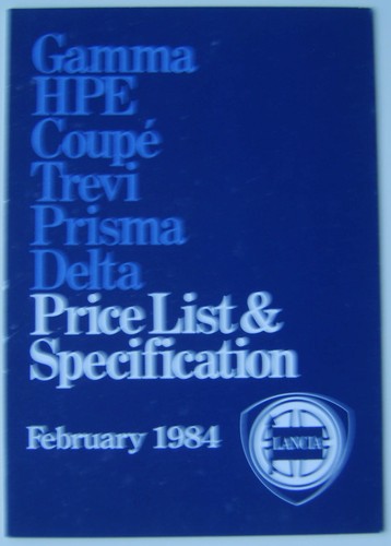 Lancia price list - lancia,