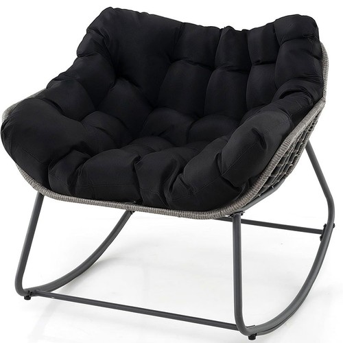 Fauteuil berçant rotin - en,