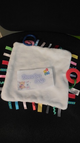 Doudou plat carré blanc - carré,