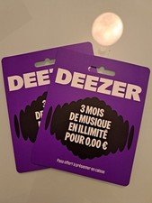 Carte cadeau Deezer -6 mois de musique illimité (lot de 2 cartes de 3 mois) 