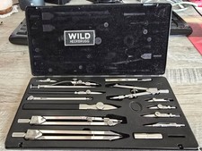WILD HEERBRUGG Set de compas suisses RZ-31 vintage 1960 Etui d'origine