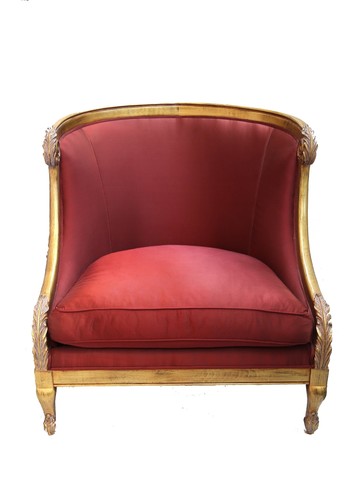 Chaise satin rouge luxe - chaise, de