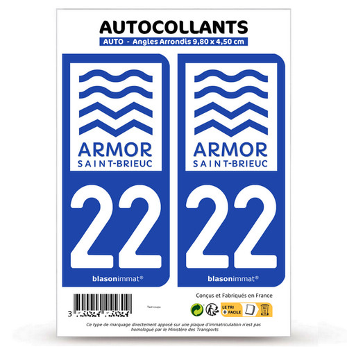 Autocollants plaque - 2,