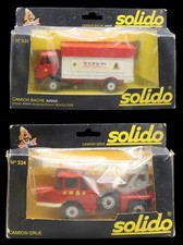 1 / 43rd 2 SOLIDO CIRCUS AMAR TRUCKS / antique toy