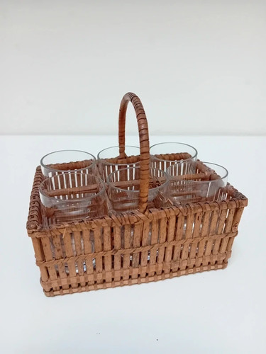 Panier ancien osier avec - en, 6
