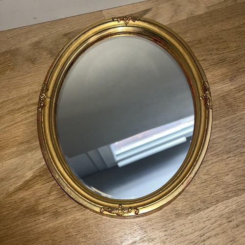 Petit miroir ovale bois - petit, en