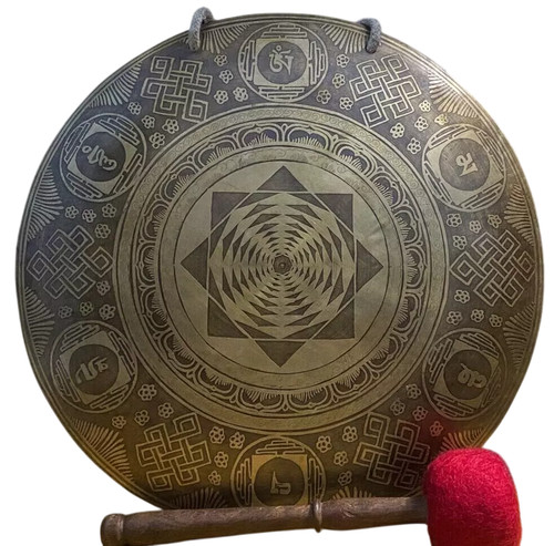 Gong tibétain fait main 18 - tibétain,