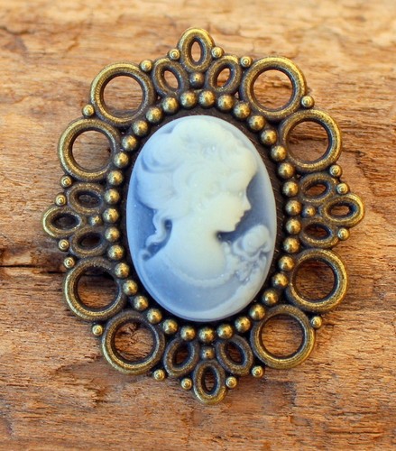 Broche camee médaillon - broche,