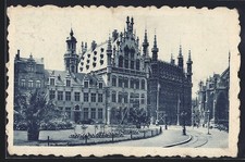 Old postcard Leuven, Round Table, City Hall and Place Foch 