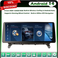 12.3" 8-Core 8+128GO Android 14 Autoradio CarPlay GPS pour BMW X3 F25 X4 F26 NBT