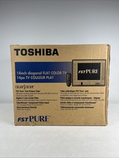 Toshiba 14AF43 14" CRT TV. With Remote, Perfect 4 Retro Gaming (Original Box)