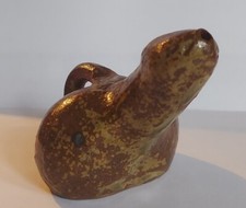 AMUSANTE PETITE VERSEUSE A ALCOOL EN GRES AU SEL EN FORME DE PHALLUS H 7,5 cm XX