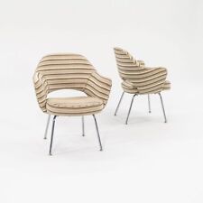2009 Eero Saarinen for Knoll Executive Arm Chair in Striped Fabric 12+ Available