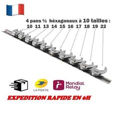 🔧 Clés corneille crowfoot patte d'oie 10 à 22 mm 3/8" à tuyauter cliquet dynam