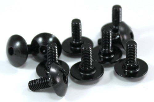 10x aluminium noir tête - aluminium, de