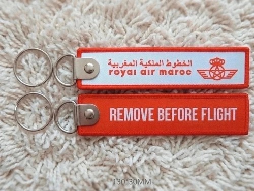 Porte clé brodé avion flamme - clé,