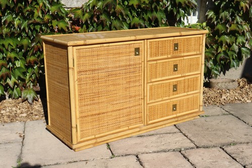 Buffet commode rotin et - en,